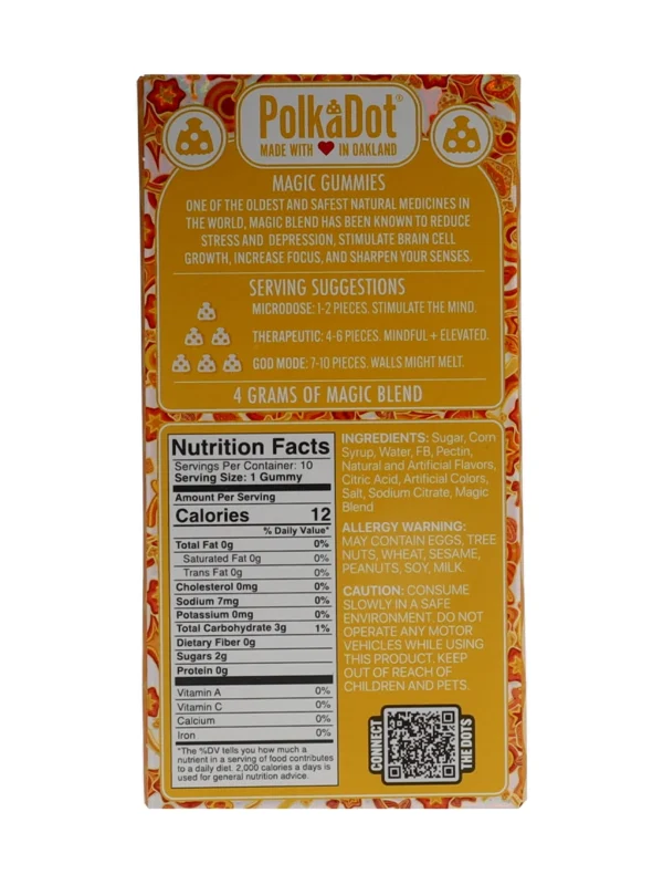 Mango Sorbet PolkaDot Belgian Magic Blend Gummies 4G - Image 2